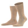 FALKE Men's Airport Socks, Light, Merino Wool Cotton, Crew Length, Classic Formal Socks, Trendy Work Clothing, Brown (Nutmeg Mel 5410), 8-9, 1 Pair view 1