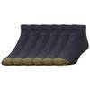 GOLDTOE Men's 656P Cotton Ankle Athletic Socks, Multipairs, Black (6-Pairs), Large view 1