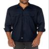 Dickies Mens Long-Sleeve Work Utility Button Down Shirts, Dark Navy, Medium US view 1