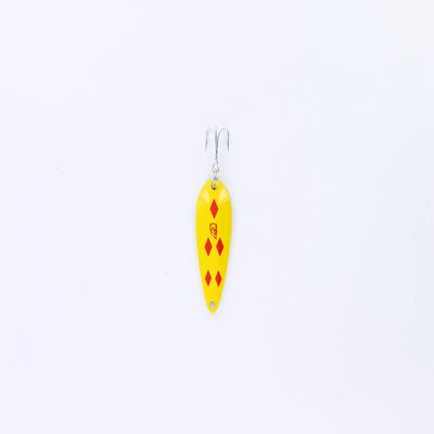 Dardevle 917 Dardevle Spinnie - Yellow/Red Diamonds 1/4 oz. - 1 3/4" x 3/4"