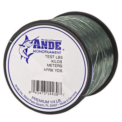 ANDE Premium Monofilament Fishing Line, 1/4-Pound Spool, 60-Pound Test, Green Finish