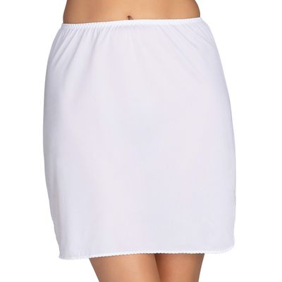 Vanity Fair Women's Tricot Double Slit Half Slip 11717, Star White, Medium, 18 Inch