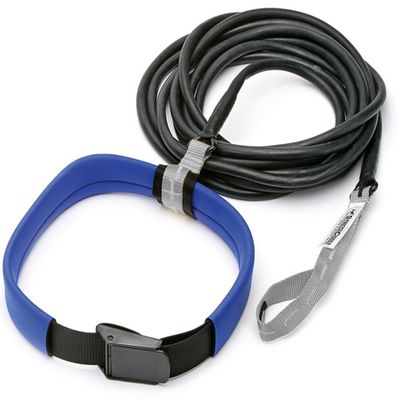 NZ Manufacturing StretchCordz Long Belt Slider Swim Resistance Belt Silver 3-8 Lbs