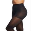 Berkshire Shimmers Semi Sheer Opaque Control Top Tights Color: Chocolate Size: Petite view 3