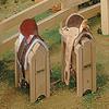 Breyer 281 Traditional Wood Saddle Stand Horse Toy Accessory (1:9 Scale), Brown view 2