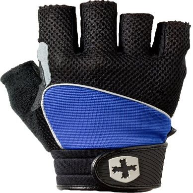 Harbinger Adventure Series Mucka Mesh Short Finger Mountain Biking Gloves (X-Large, Black/Blue)