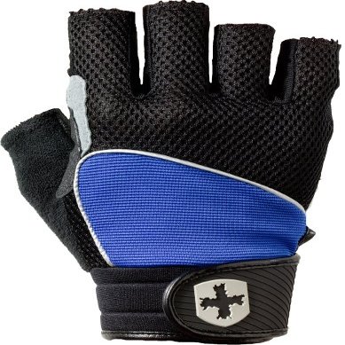 Harbinger Adventure Series Mucka Mesh Short Finger Mountain Biking Gloves (X-Large, Black/Blue)