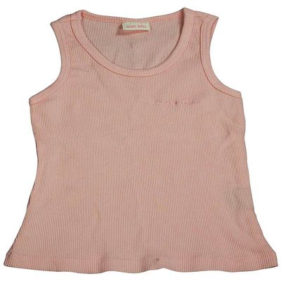 ave.blu - Little Girls' Ribbed Tank Top with Emboidered Logo, Pink 3028-4