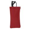 CTM Leather Push Mouth Pebble Grain Eyeglass Holder, Red view 3