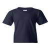 Gildan 100% cotton Youth T-shirt, Small Navy view 1