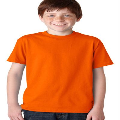 5.2 oz Youth ComfortSoft Heavyweight 50/50 T-Shirt, Orange, L