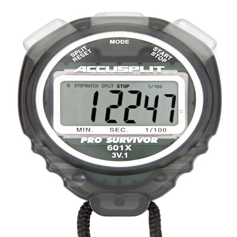 ACCUSPLIT Pro Survivor - A601XBK Stopwatch, Clock, Extra Large Display (Smoke)