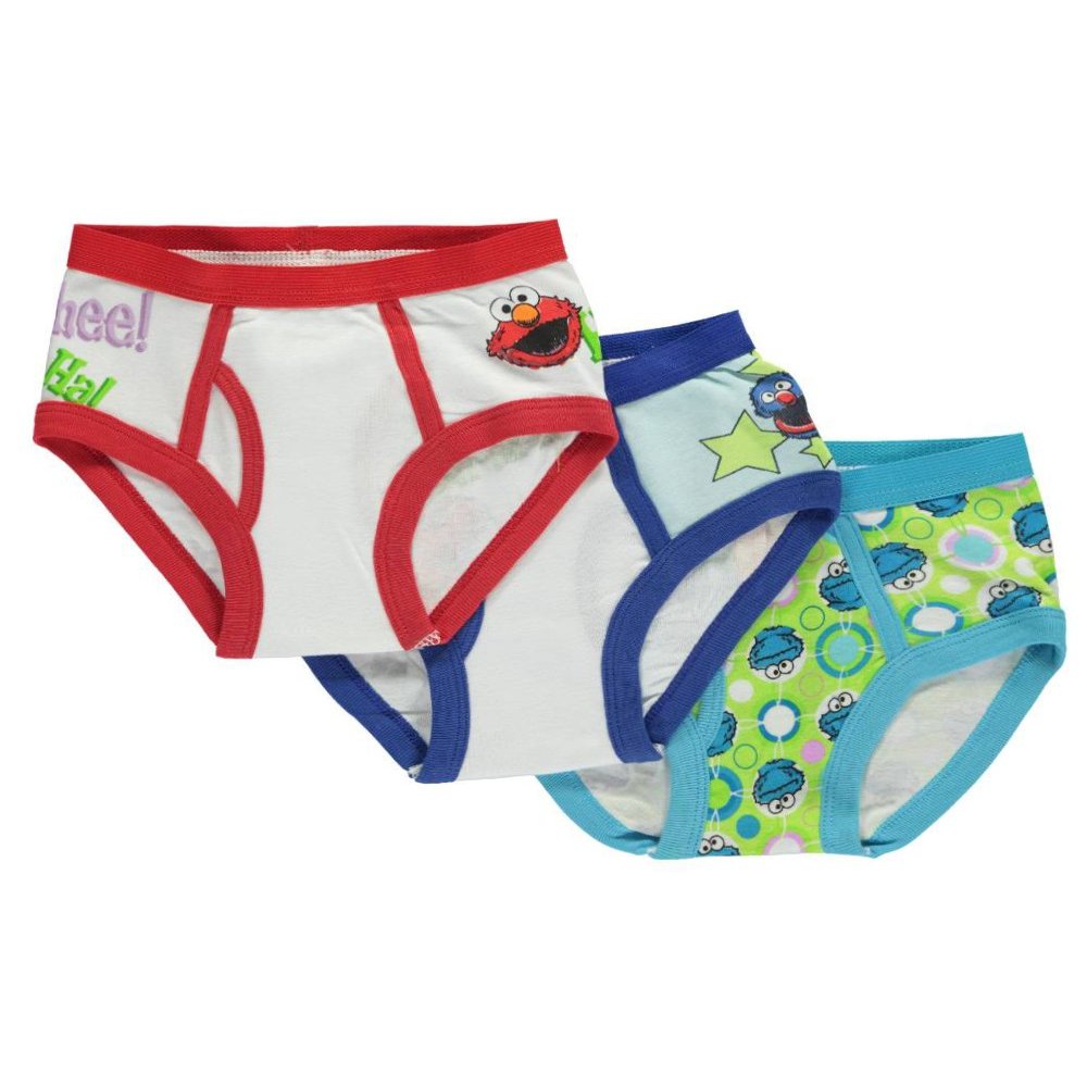 Sesame Street Elmo 3 Toddler Boys' Brief Pack (4T)