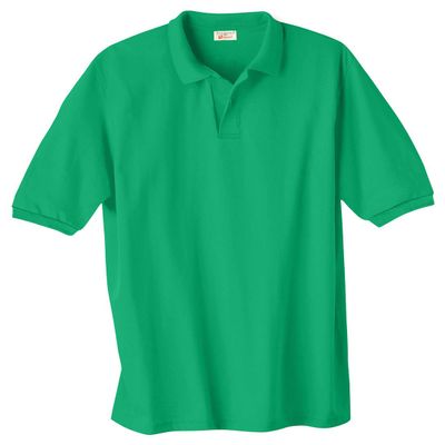 Men's 5.2 oz Hanes STEDMAN Blended Jersey Polo, Kelly Green, 3XL