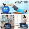 Amber Fight Gear Premium Fitness Ball with Strap  Stability, Core Strength & Balance Trainer for Home Gym & Physical Therapy, Anti-Burst & Non-Slip Exercise Ball, 75cm view 2