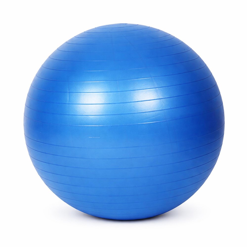Amber Fight Gear Premium Fitness Ball with Strap Stability, Core Strength & Balance Trainer for Home Gym & Physical Therapy, Anti-Burst & Non-Slip Exercise Ball, 55cm