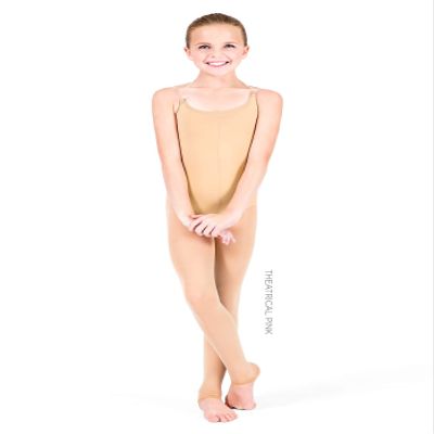 Body Wrappers Womens A91/A91X TotalSTRETCH Convertible Foot Camisole Body Tights, S-M, Black