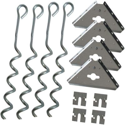 Arrow Shed AK600 Earth Anchor Kit, Steel-stainless