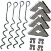 Arrow Shed AK600 Earth Anchor Kit, Steel-stainless view 1
