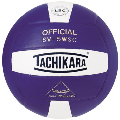 Tachikara Sensi-Tec Composite High Performance Volleyball (White/Purple)