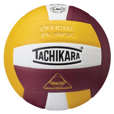 Tachikara Sensi-Tec Composite High Performance Volleyball (Cardinal/White/Gold)