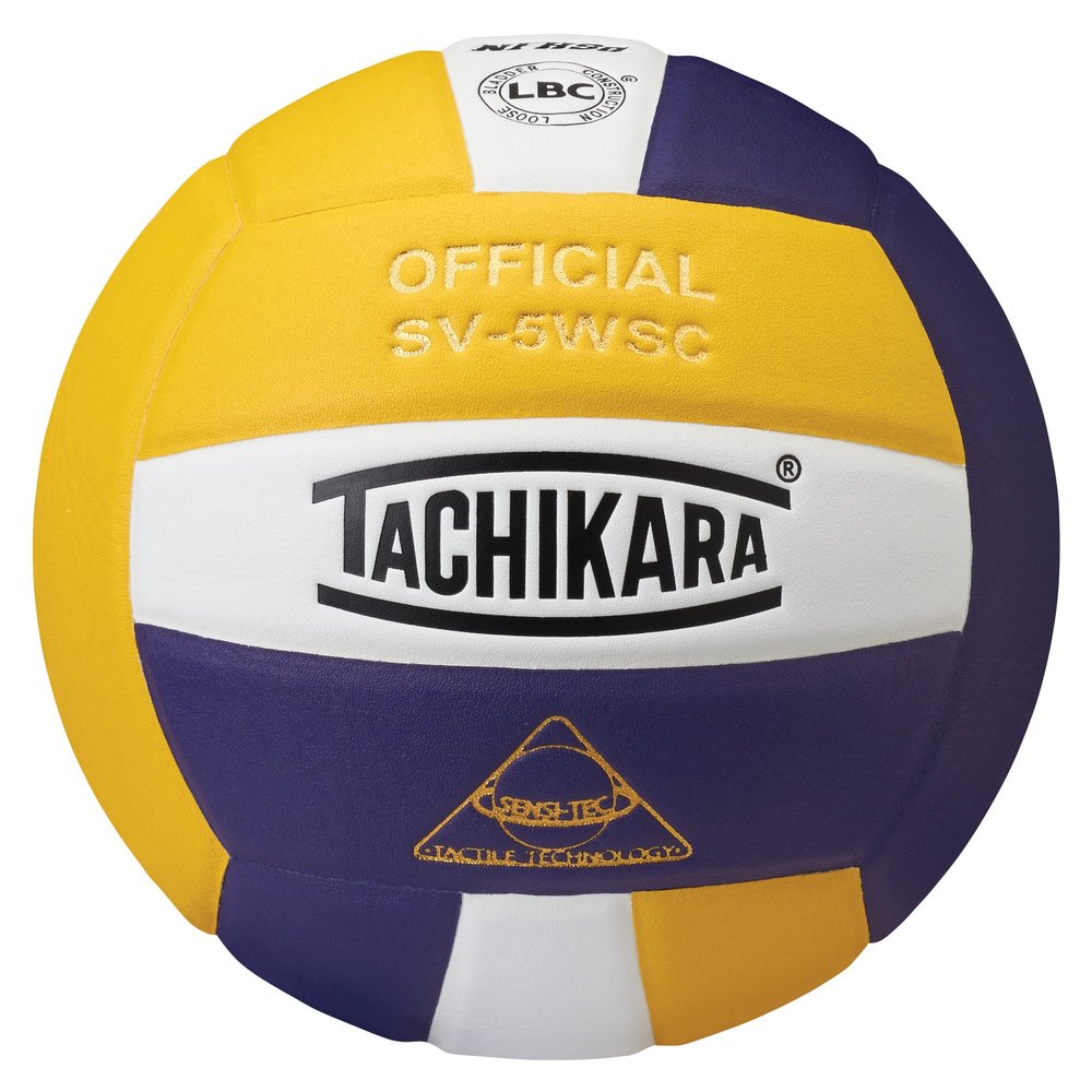 Tachikara Sensi-Tec Composite SV-5WSC Volleyball, Purple/White/Gold