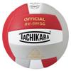 Tachikara SV5WSC Official Indoor Volleyball  Sensi-Tec Composite Leather, Regulation Size & Weight, NFHS Approved Game Ball, Scarlet/White/Silver Gray view 1