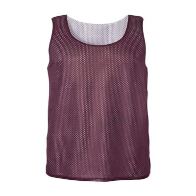 Adult Poly Mesh Reversible Tank (Maroon/ White) (Medium)