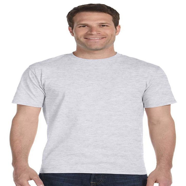 Men's 5.2 oz Hanes HEAVYWEIGHT Short Sleeve T-shirt, Ash, Small