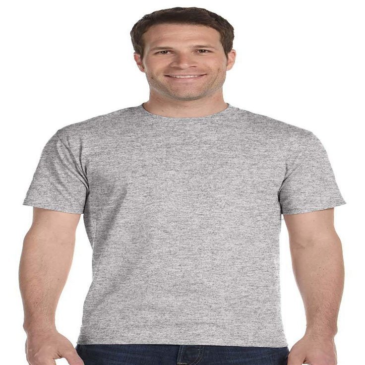 Hanes Mens TAGLESS ComfortSoftCrewneck T-Shirt,Light Steel,XLarge