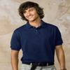 Hanes Men's Cotton-Blend EcoSmart Jersey Polo, Navy, 3X-Large view 2
