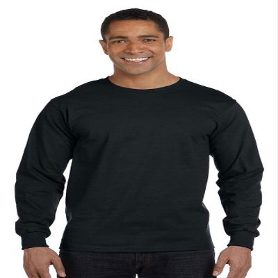 Hanes Men's Beefy-T Long-Sleeve T-Shirt 3XL Black