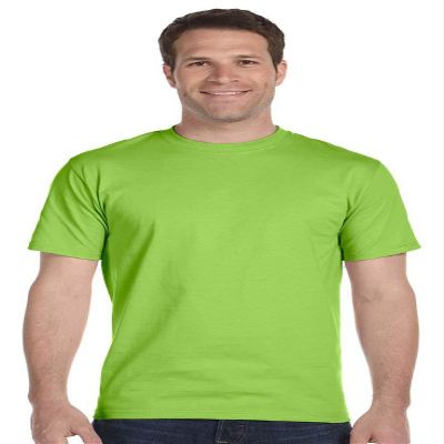 Men's 5.2 oz Hanes HEAVYWEIGHT Short Sleeve T-shirt, Lime, Large