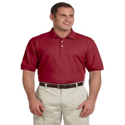 Devon & Jones Men's Pima Piqu Short-Sleeve Polo M BURGUNDY