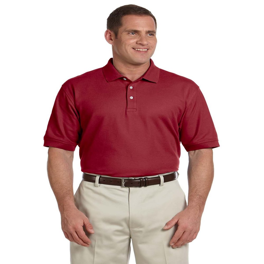 Devon & Jones Men's Pima Piqu Short-Sleeve Polo M BURGUNDY