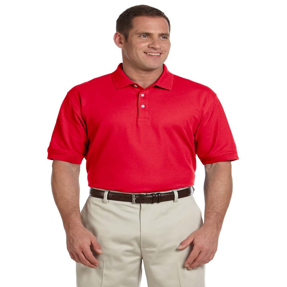 Devon & Jones Men's Pima Piqu Short-Sleeve Polo 3XL RED