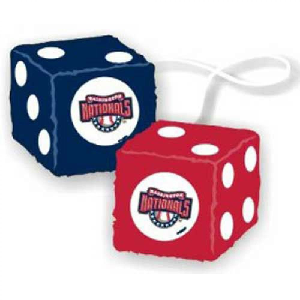 WASHINGTON NATIONALS MLB 3 CAR FUZZY DICE"