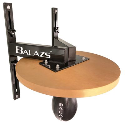 Balazs i-Box Heavy Duty Speed Bag Platform  Professional Adjustable Wall Mount w/Quiet Pro Level III Swivel | 24 Heavy-Duty Steel & Hardwood Drum | Made in USA | Boxing & Home Gym Training (Black)