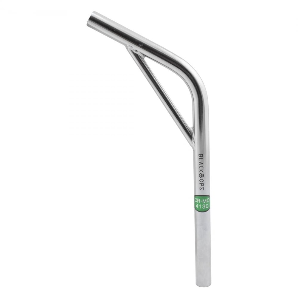 Black Ops Lay-Back BMX Seat Post, 22.2 x 380mm, Chrome Plated