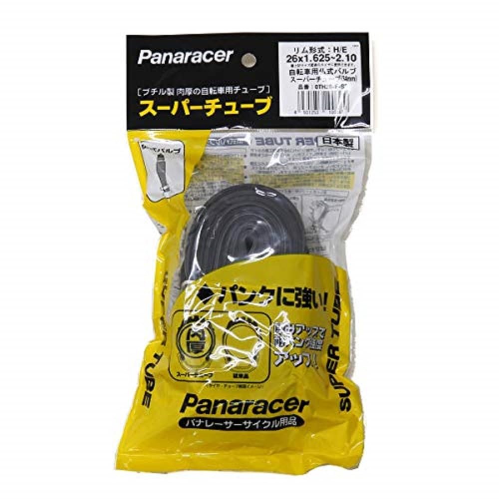Panaracer 0TH26F-SP Super Tube, Made in Japan, H/E, 1.0 x 0.06-0.08 inches (26 x 1.625-2.10 mm), Presta Valve (34 mm)
