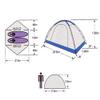 Captain Stag Rivero M-3119 Touring Tent, UV (for 2 People) view 3