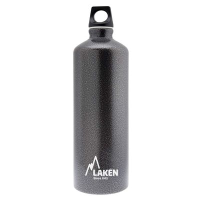 Laken Futura Aluminium Water Bottle with Narrow Opening and Screw Cap with Ring 1L, Granite