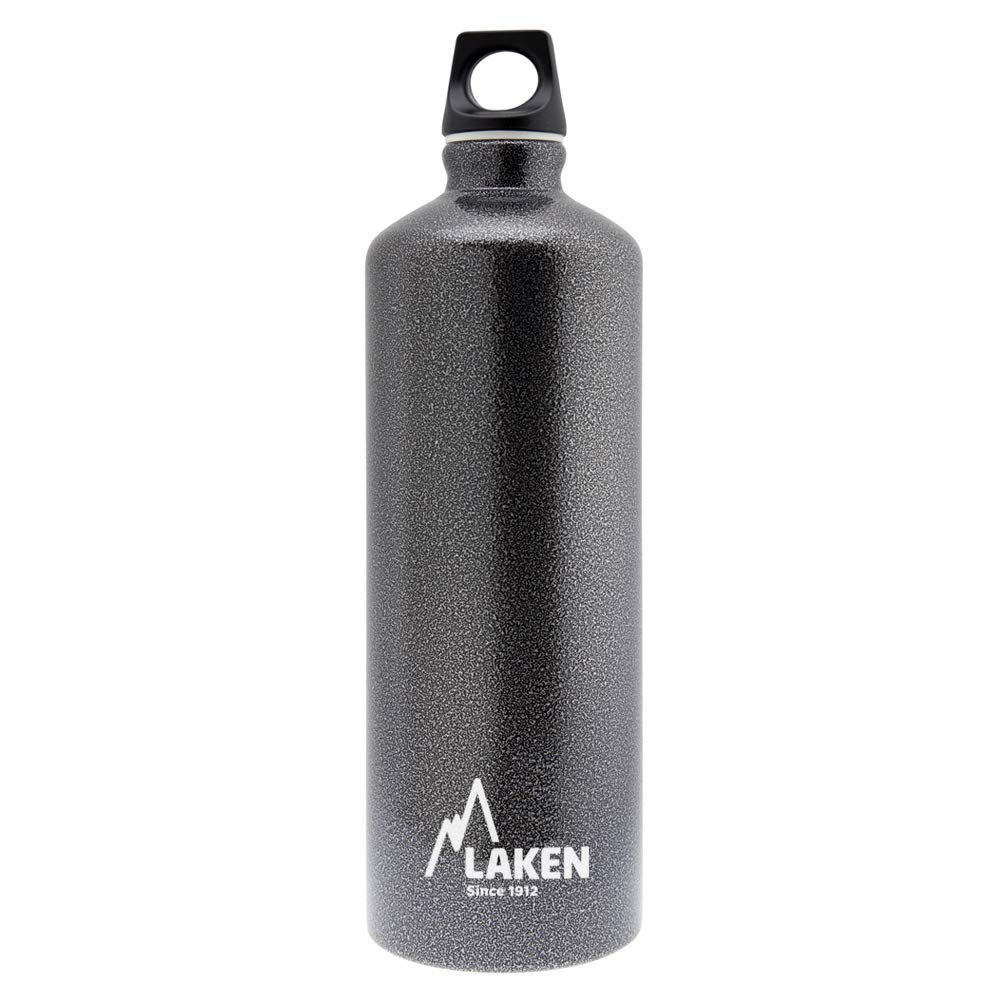 Laken Futura Aluminium Water Bottle with Narrow Opening and Screw Cap with Ring 1L, Granite