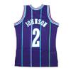 Larry Johnson Charlotte Hornets Alternate 1994-95 Men's Swingman Jersey (as1, Alpha, s, Regular, Regular, Small) Purple view 3