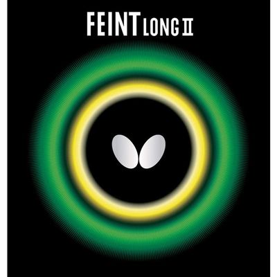 Butterfly Feint Long II Table Tennis Rubber Sheet, OX, 0.5 mm, 1.1 mm, or 1.3 mm Sponge, Red or Black, 1 Long Pips Table Tennis Rubber Sheet, Professional Table Tennis Rubbers