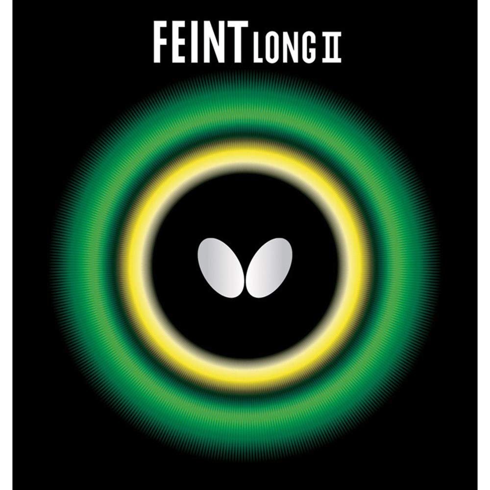Butterfly Feint Long II Table Tennis Rubber Sheet, OX, 0.5 mm, 1.1 mm, or 1.3 mm Sponge, Red or Black, 1 Long Pips Table Tennis Rubber Sheet, Professional Table Tennis Rubbers