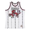 Adult Vince Carter Toronto Raptors Mitchell & Ness White Throwback Swingman Jersey - Men's view 1
