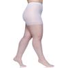 Berkshire Women's Plus-Size Queen Shimmers Ultra Sheer Control Top Pantyhose - Sandalfoot Toe 4412,White,1X-2X view 1