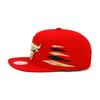 Mitchell & Ness Chicago Bulls Snapback Hat Cap Red/Gold & Black Diamond Side Foil (Patent Leather) view 2