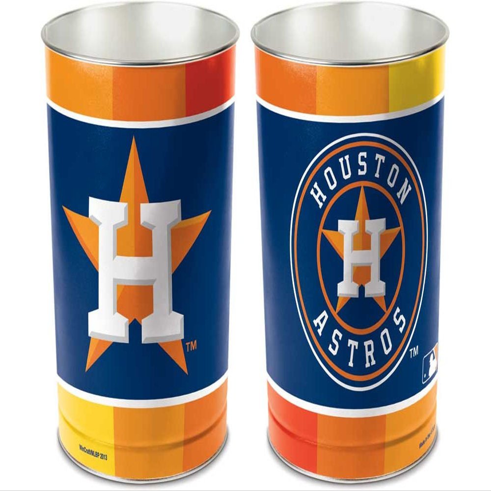 MLB Houston Astros Wastebasket Tapered, 15" H